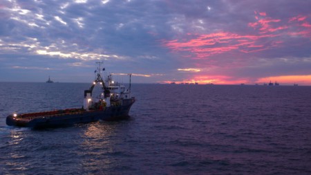 Barge sur la Caspienne